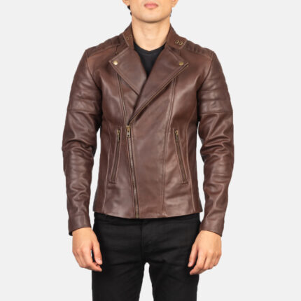faisor-brown-leather-biker-jacket