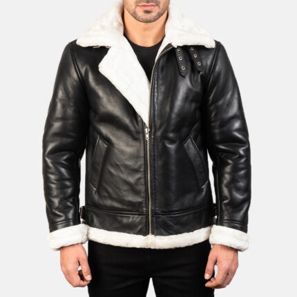 francis-b-3-black-white-leather-bomber-jacket
